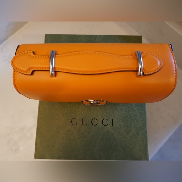 GUCCI PETITE GG MINI SHOULDER BAG, ORANGE - Picture 4 of 6